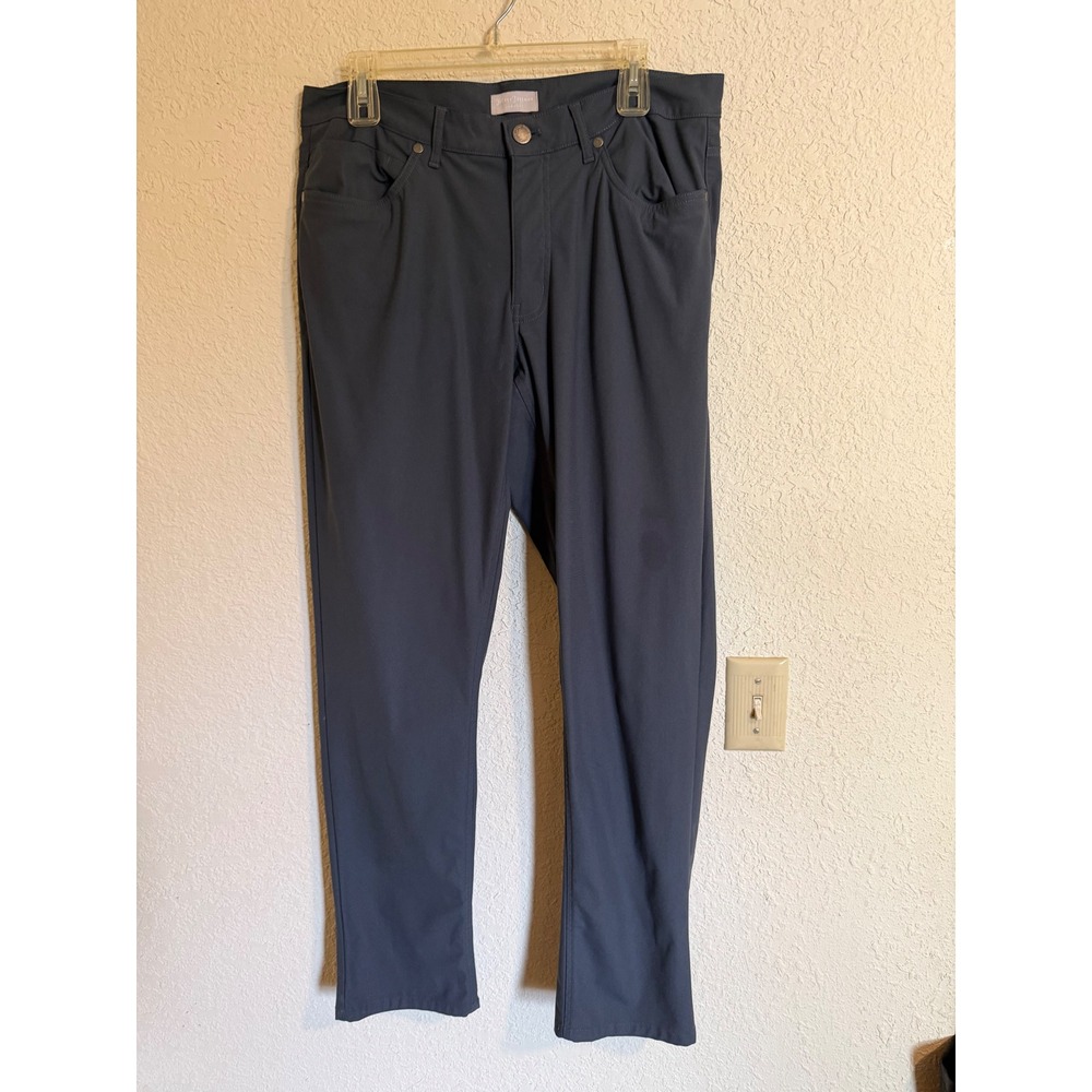 Hickey Freeman Mens Performance 5-Pocket Pants Slate‎ Blue 33x32 Golf Trousers